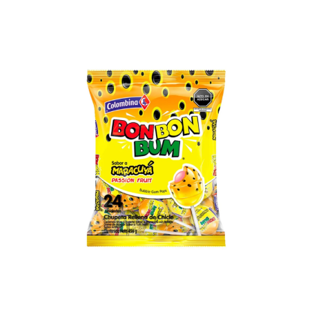 Bon Bon Bum Passion Fruit Lollipop – 24 units